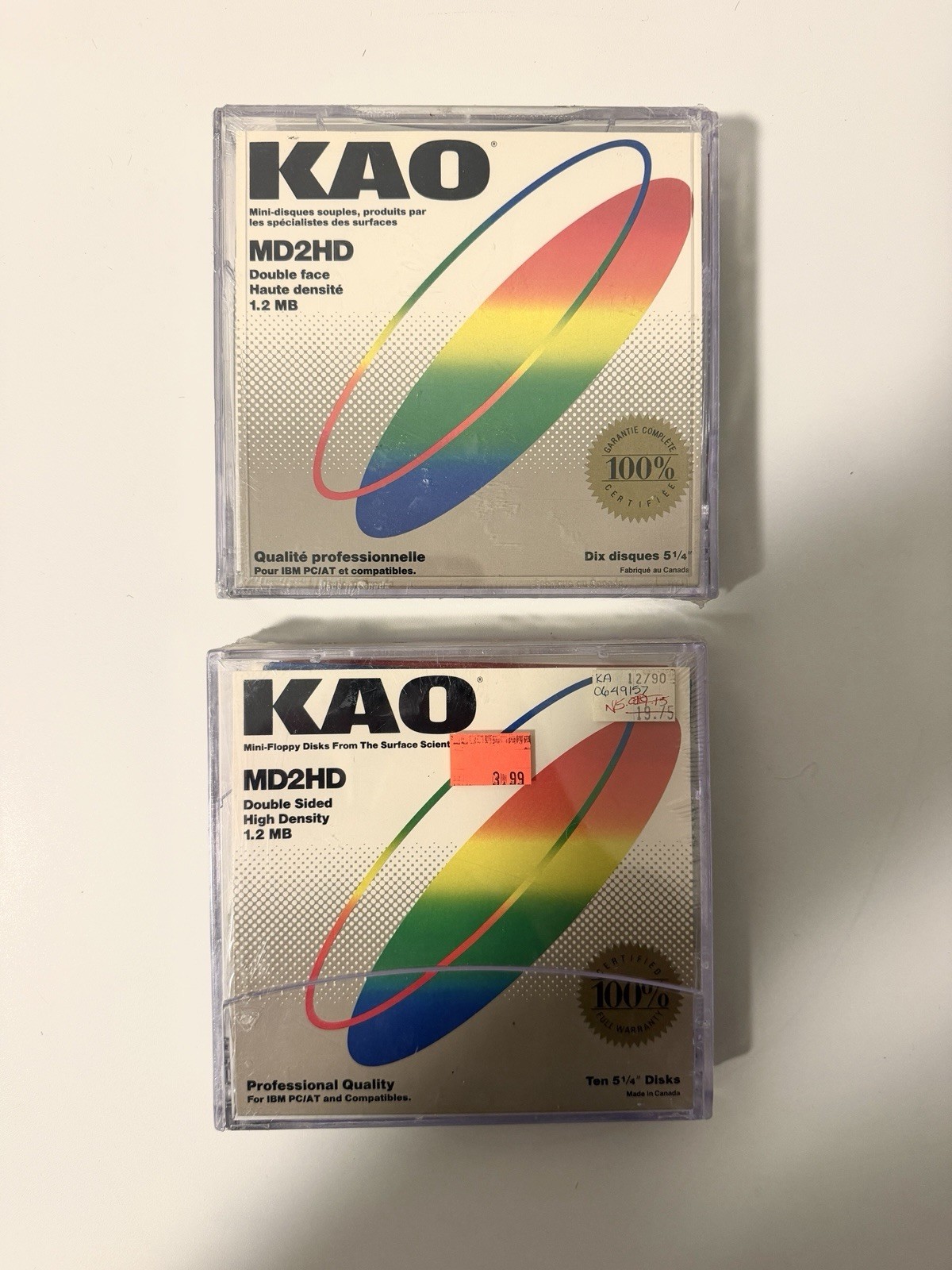 Vintage KAO 5.25” Floppy Disks MD2HD 1.2MB High Density Sealed NOS Lot of 20