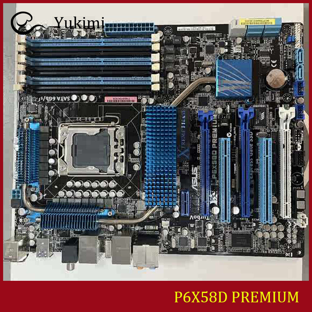 FOR ASUS P6X58D PREMIUM DDR3*6 LGA 1366 24GB ATX Motherboard Test OK