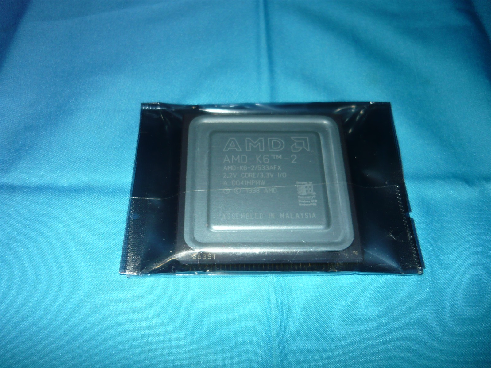Vintage AMD K6-2 533AFX Super Socket 7 CPU Processor 533MHz Used