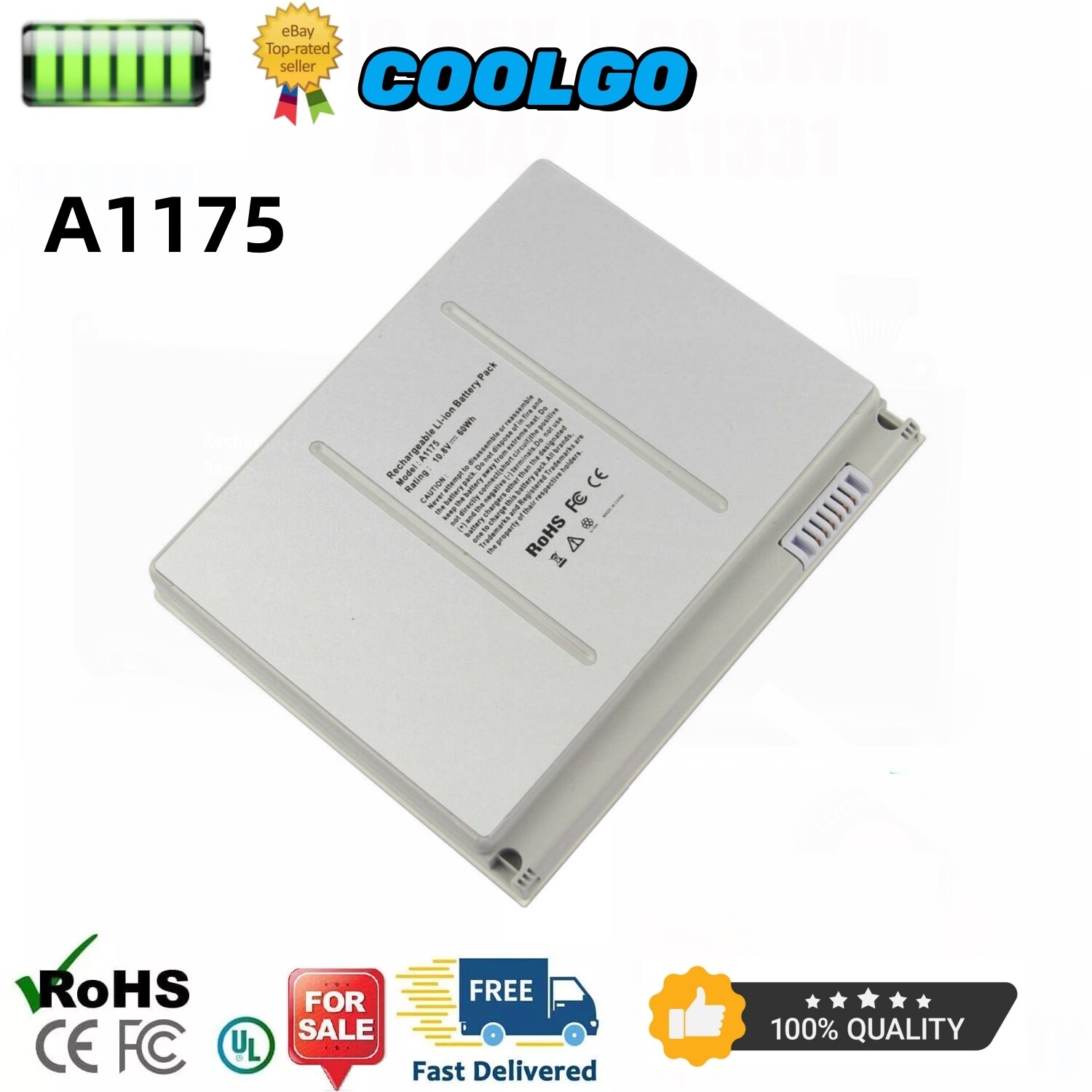 6 Cell 5200mAh Battery For Apple MacBook Pro 15" A1175 A1260 2008 Early Laptop