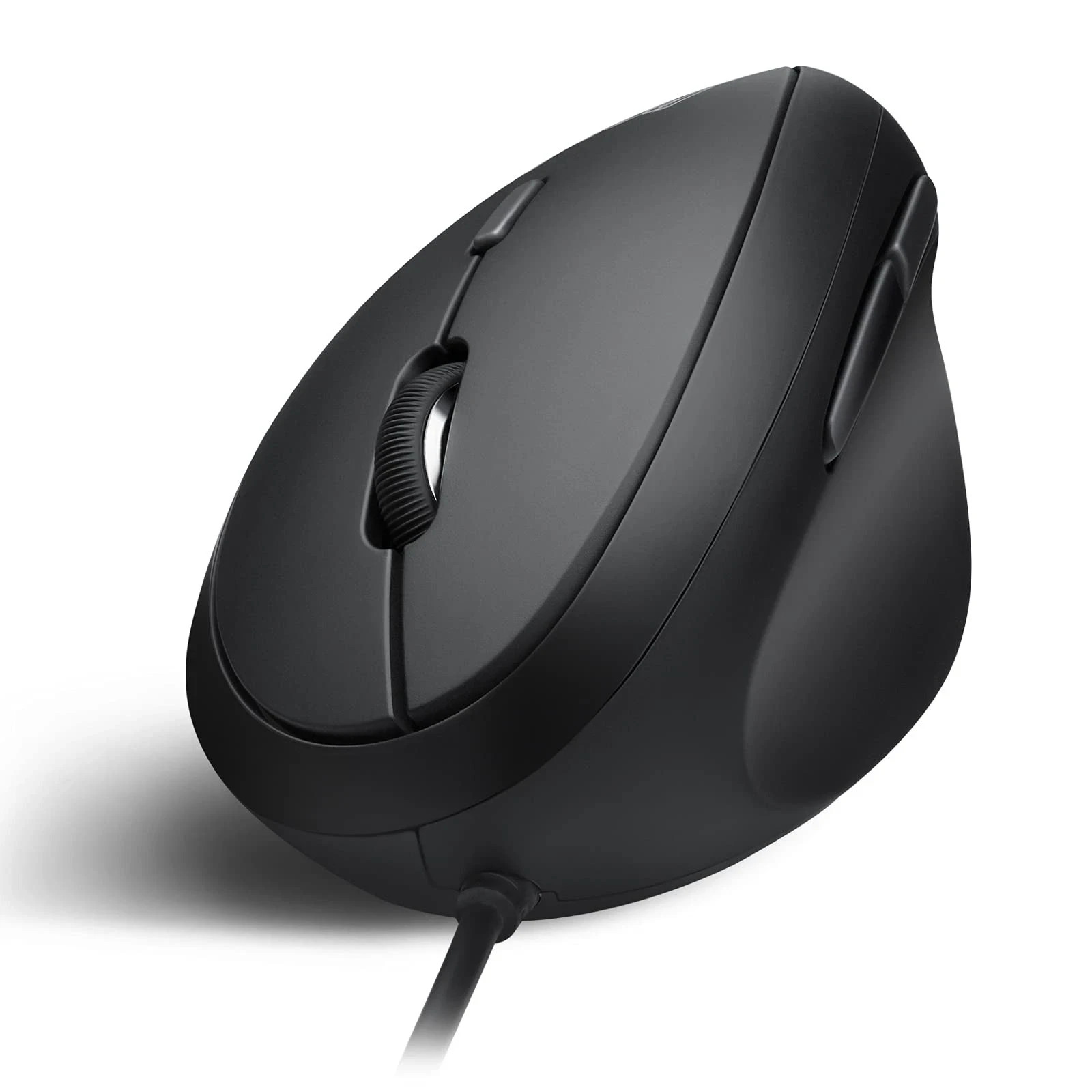 PERIMICE-519 Wired Ergonomic Vertical Mouse - Small/Medium, Black
