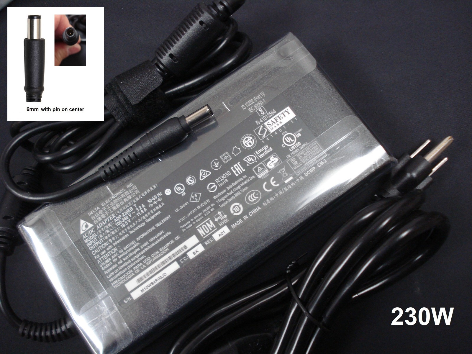 NEW Original Delta 230W ADP-230EB T Charger AC Adapter for ASUS G750JH-DB71 OEM