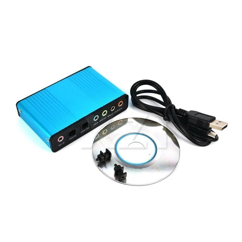 6 Channel 5.1 External USB Sound Card Adapter Optical Audio Laptop Notebook PC