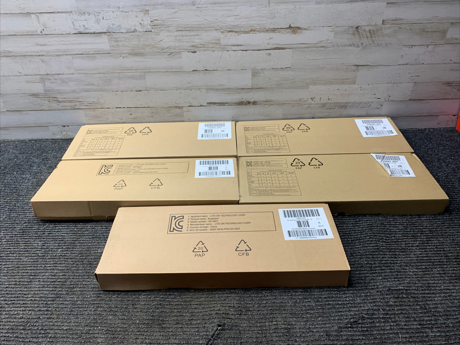 (5) NEW HP 700847-001 701671-001 USB SmartCard CCID Keyboard DISTRESSED BOX
