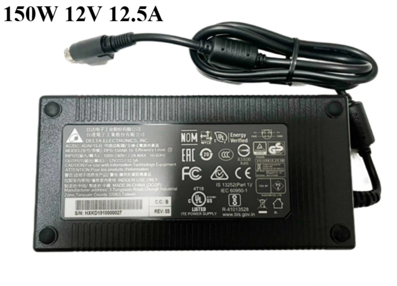 Genuine Delta 12V 12.5A 150W 4-Pin AC Adapter DPS-150NB-1A 150AB-15 Power Supply