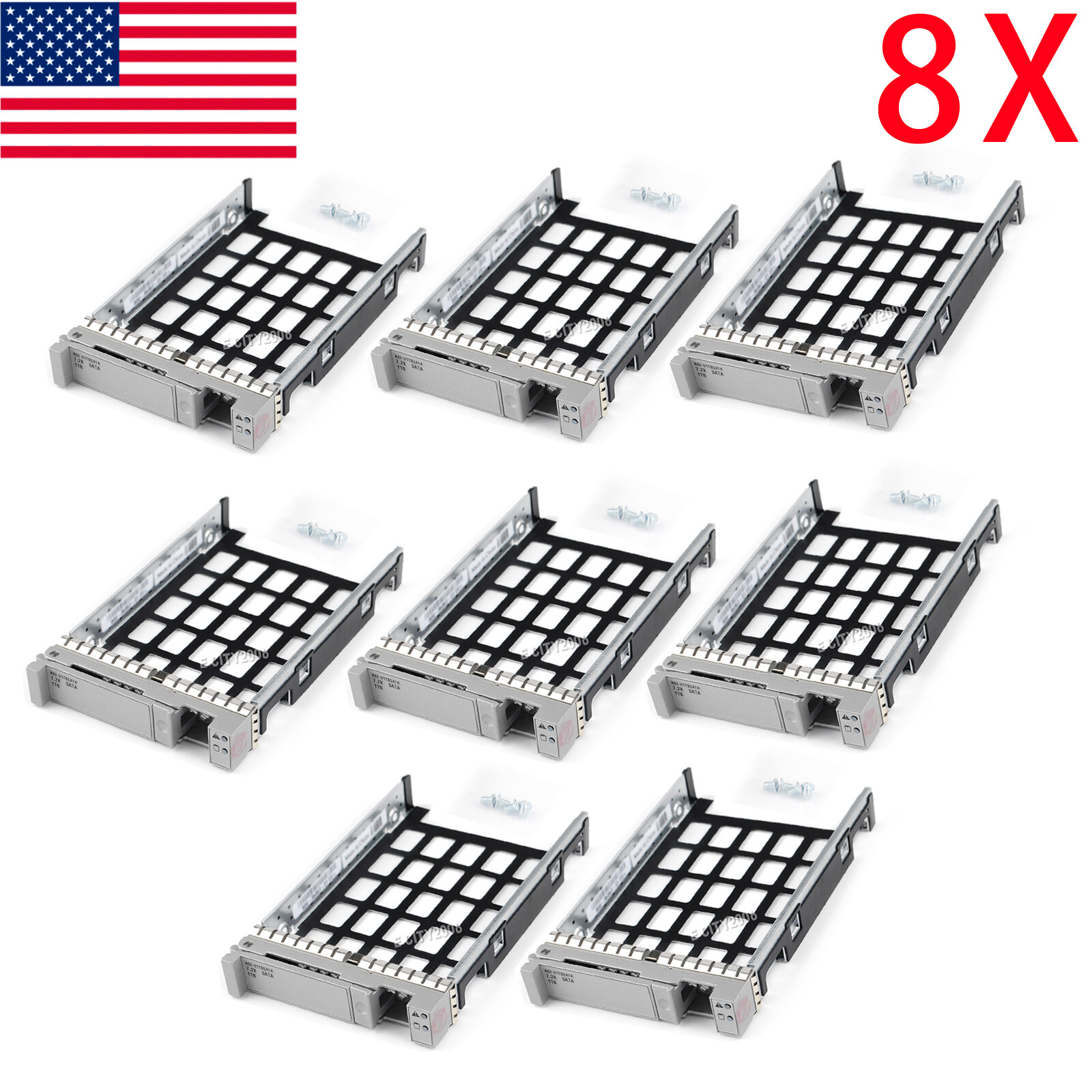  LOT OF 8 For Cisco 800-35052-01 C220 C240 C460 SAS/SATA 2.5" HD Caddy Trays