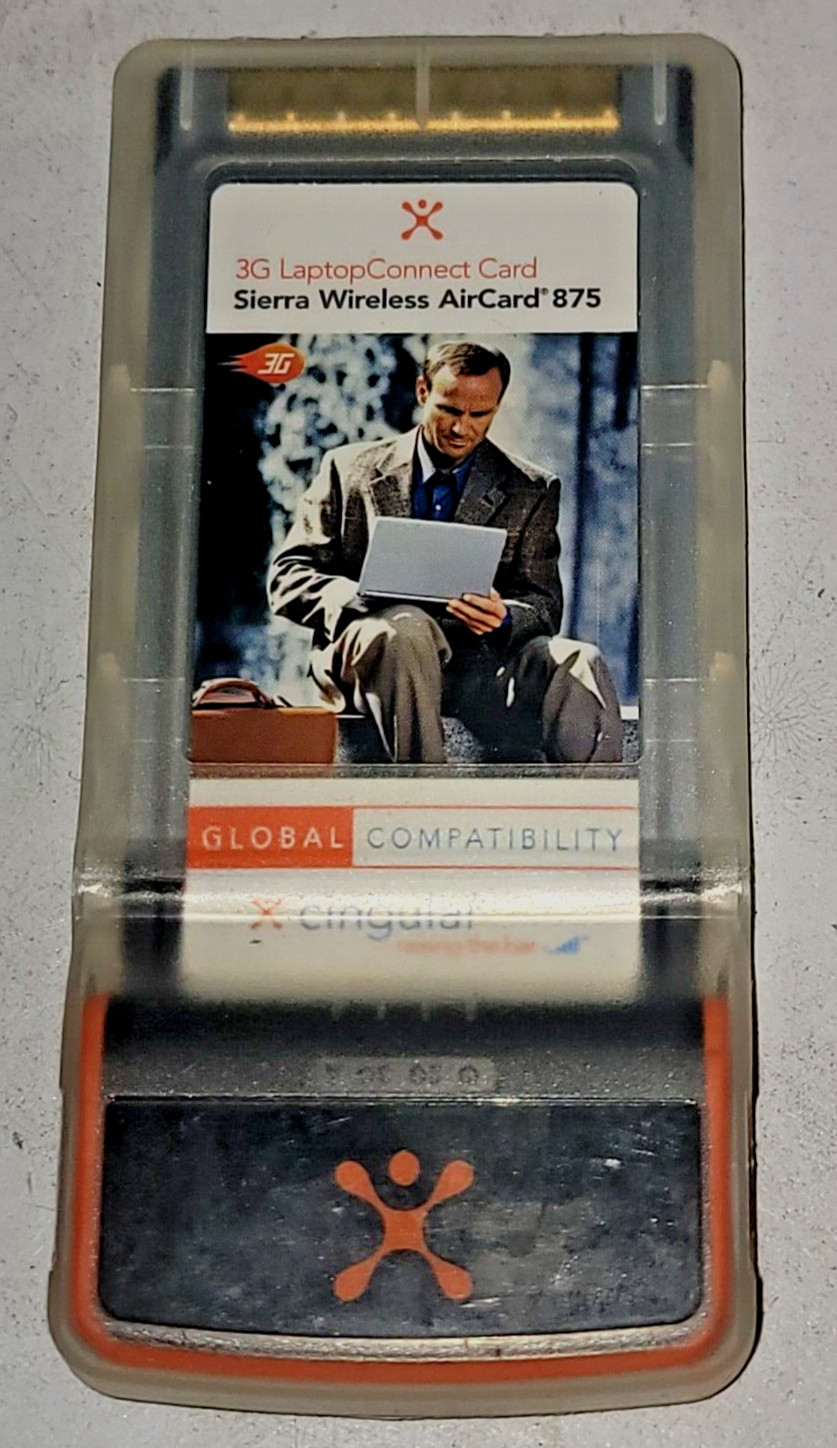 CINGULAR, SIERRA WIRELESS, AIRCARD 875, 3G LAPTOPCONNECT CARD, MODEM, PRE-OWNED