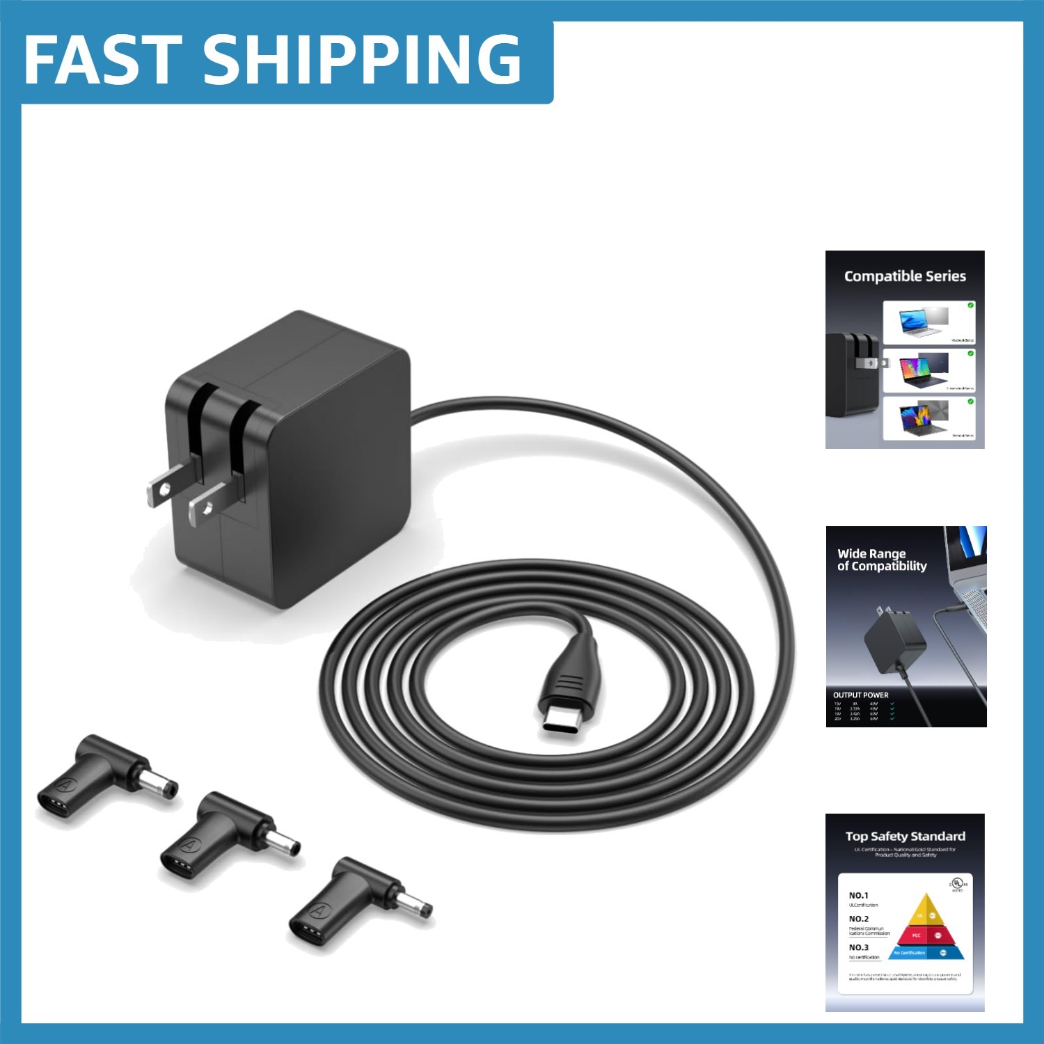 Versatile 65W USB-C Charger for Asus Vivobook and Zenbook Models -  Approved