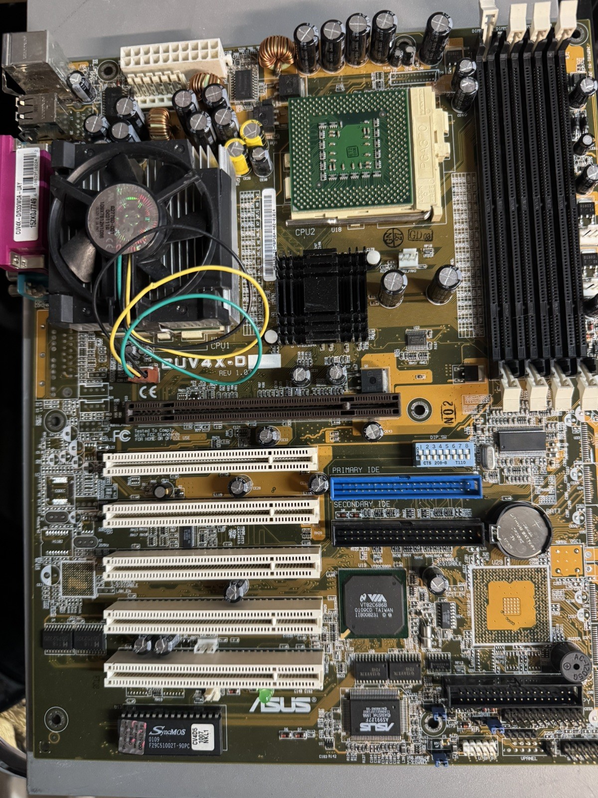 ASUS CUV4X-D Dual Socket 370 Motherboard — Retro / Collectors item