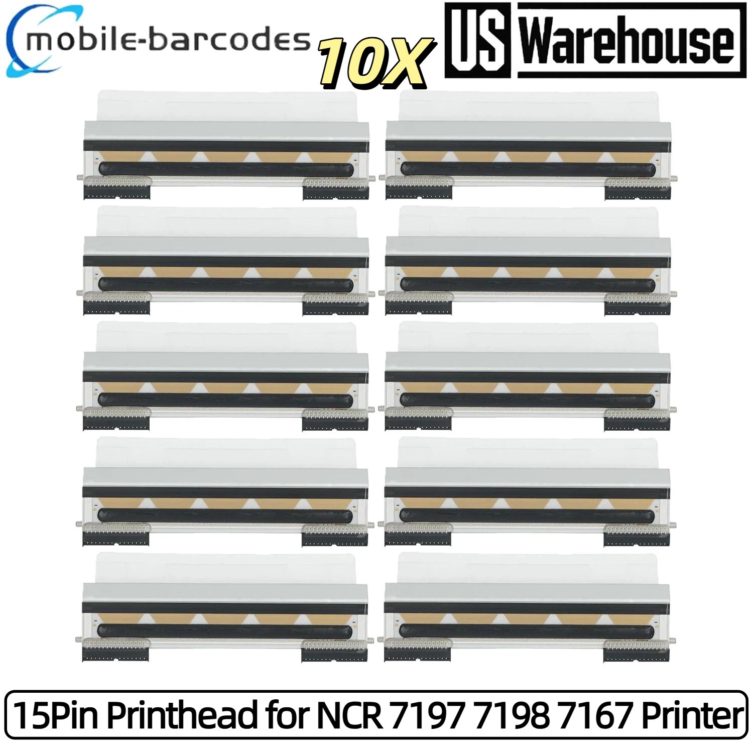 10X Printhead for NCR 7197 7198 7167 Receipt POS Printer 15Pin , 497-0465432 ⭐