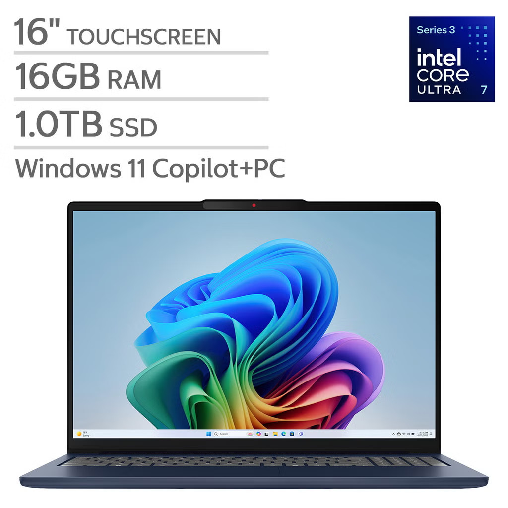 Lenovo IdeaPad Slim 5 16" WUXGA Touch Laptop Ultra 7 355 16GB 1TB 83S6000BUS