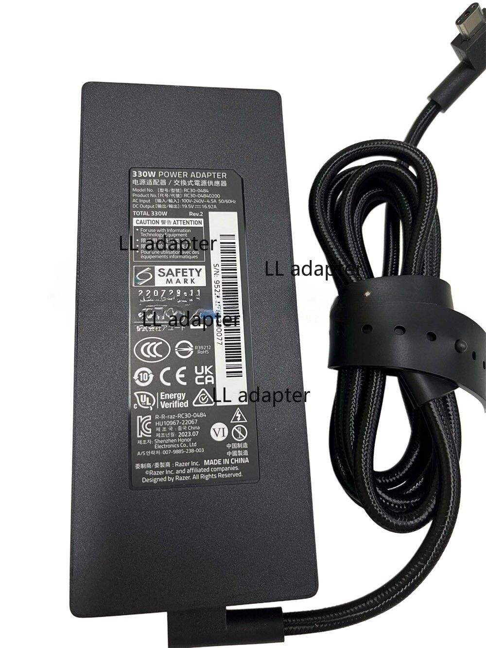 Original 330W GaN Power Supply AC Adapter for Razer Blade 18 16 17 RC30-0484