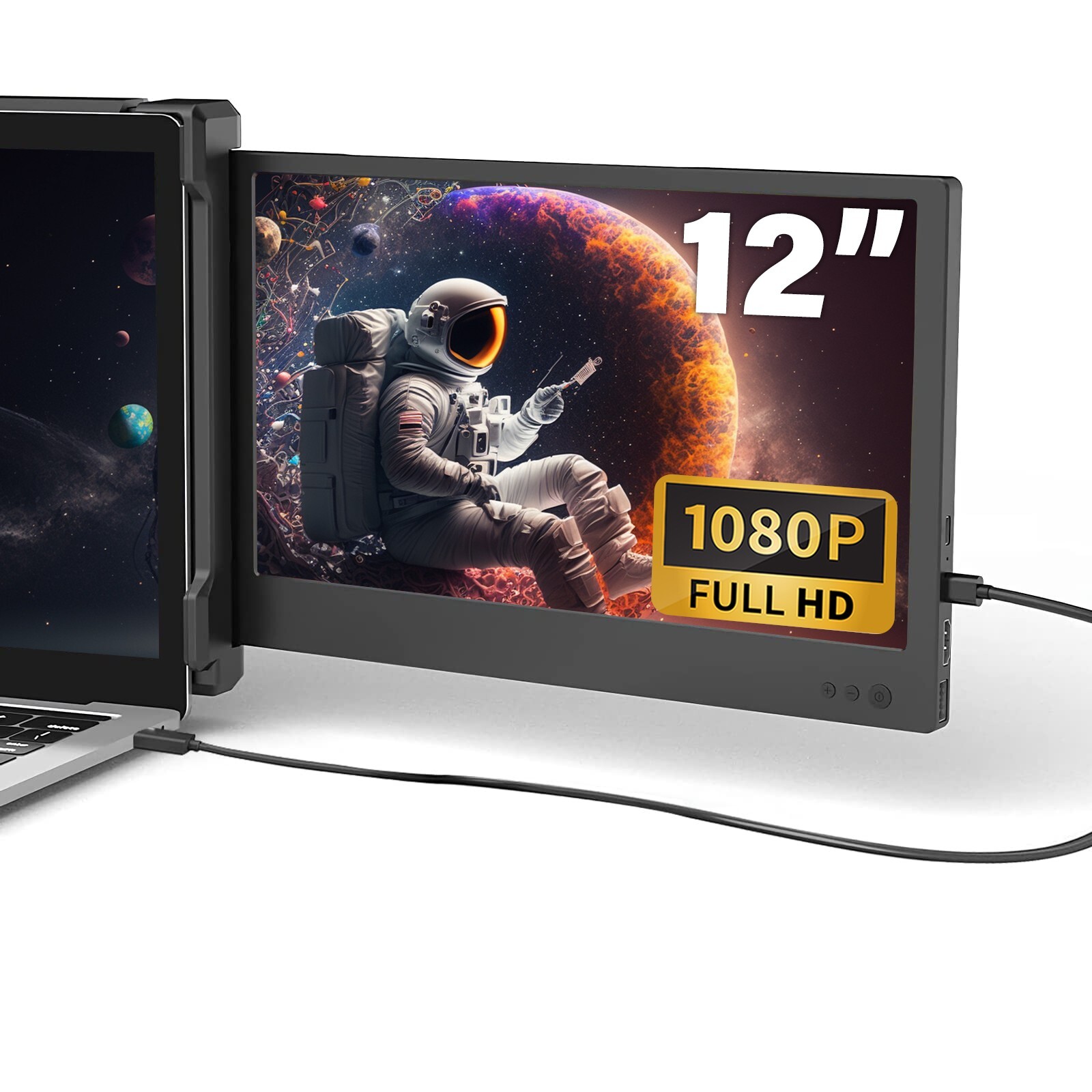 KEFEYA P1  Laptop Dual Screen Extender 1080P IPS Display Portable Monitor 12''