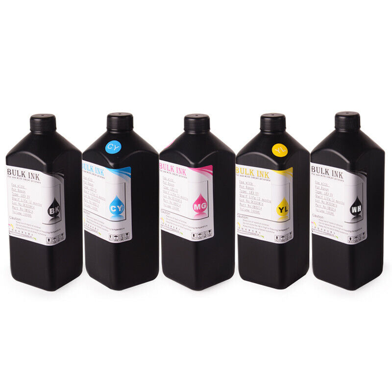 5 bottle Premium LED UV Ink For Konica/Ricoh/Kyocera/Starfire Industrial Printer