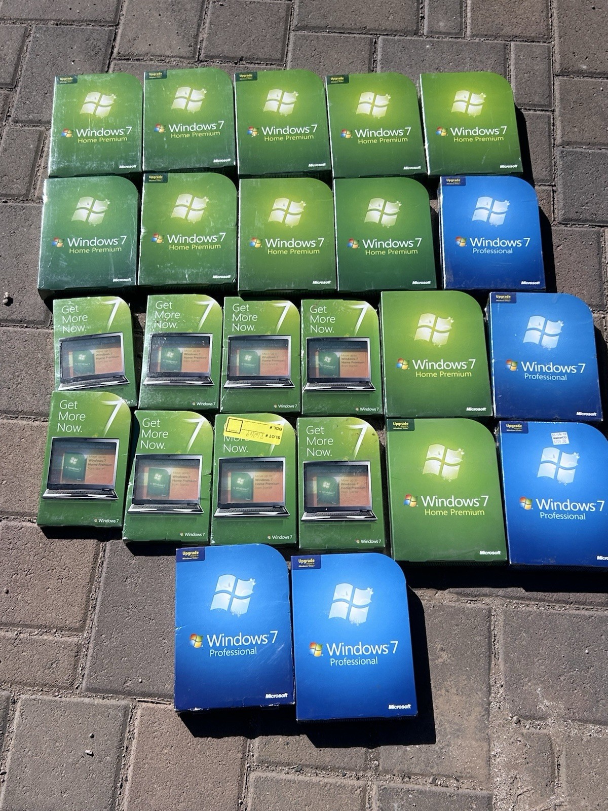 New Sealed Microsoft Windows 7 Professional,Home Premium Upgrade Lot Of  24