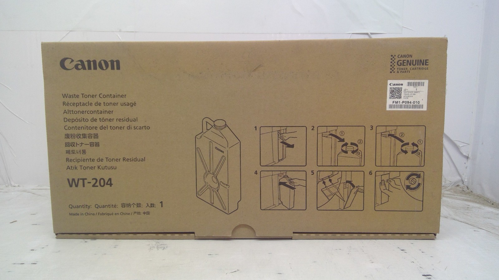 Genuine Canon WT-204 Waste Toner Container FM1-P094-010 FM1P094010
