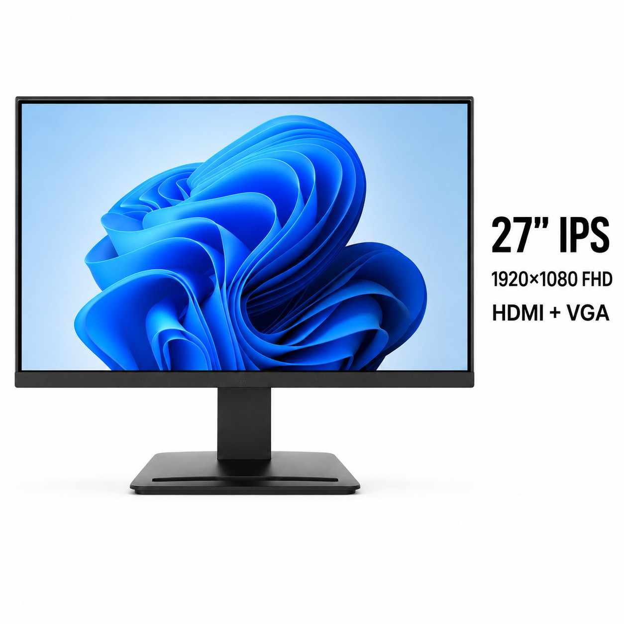 27" IPS Monitor Full HD 1080P HDMI VGA 2ms LED Display with Stand