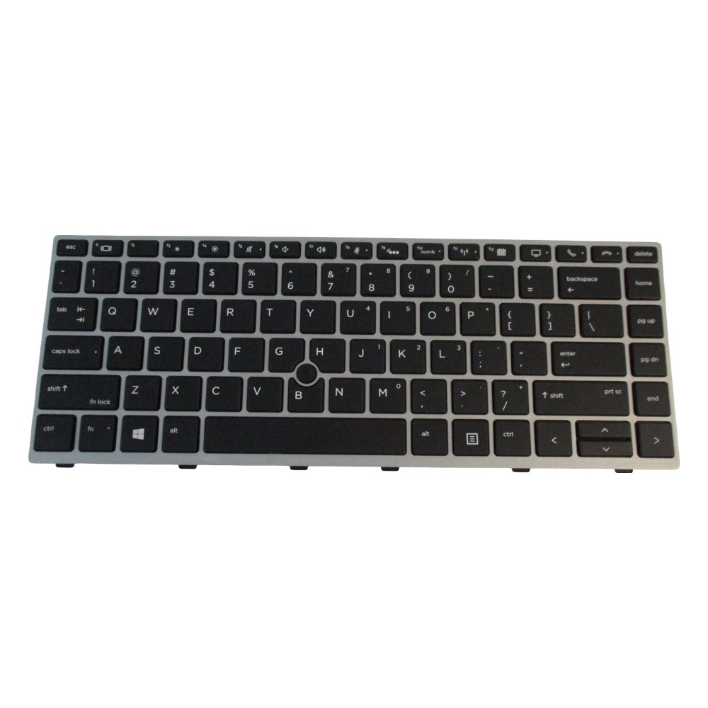 Backlit Keyboard w/ Pointer for HP EliteBook 840 G6 Laptops L14377-001