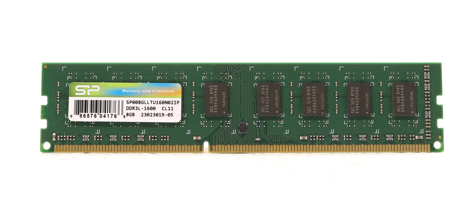 Silicon Power 8GB PC3L-12800 DDR3L-1600 Desktop Memory P/N: SP008GLLTU160N02IP