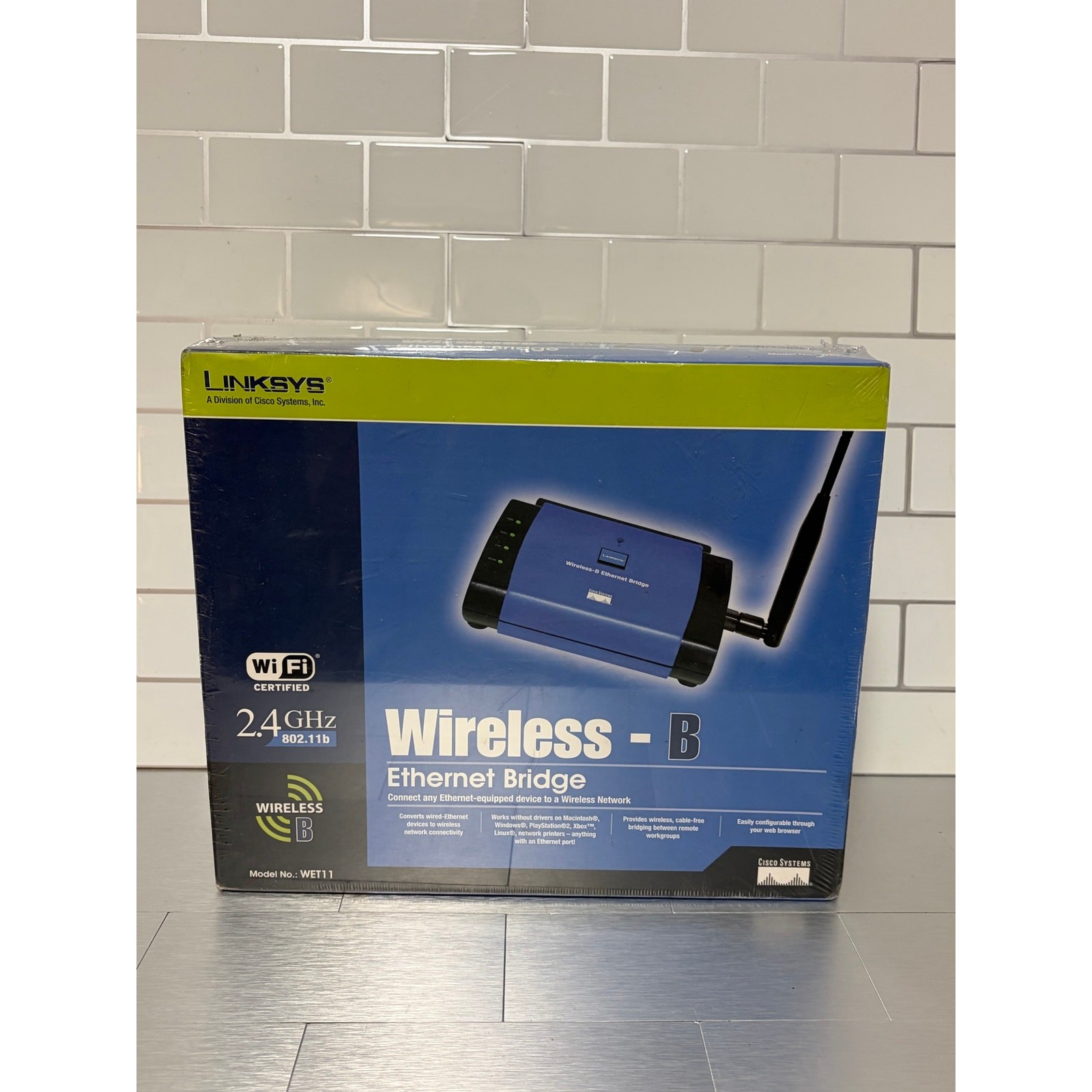 Linksys WET11 Wireless-B Ethernet Bridge 2.4GHz 802.11b Sealed NOS
