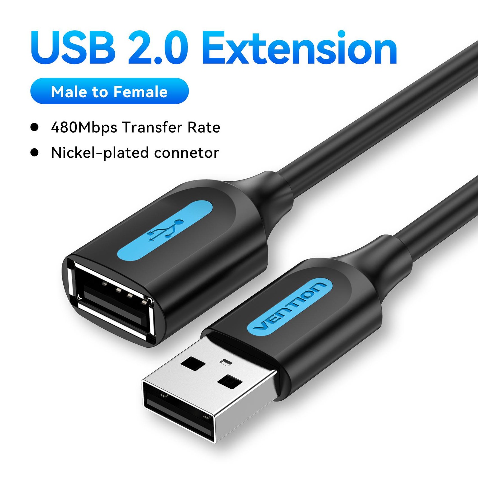 Vention USB Extension Cable USB 3.0 2.0 Extender Cord for Smart Tv Ssd One