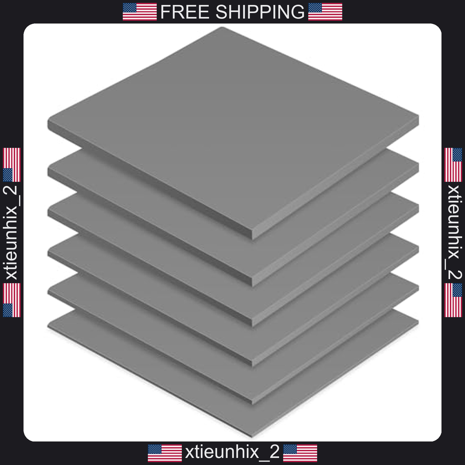 Thermal Pads for GPU and CPU 6 Pack, Silicone, Various Thicknesses