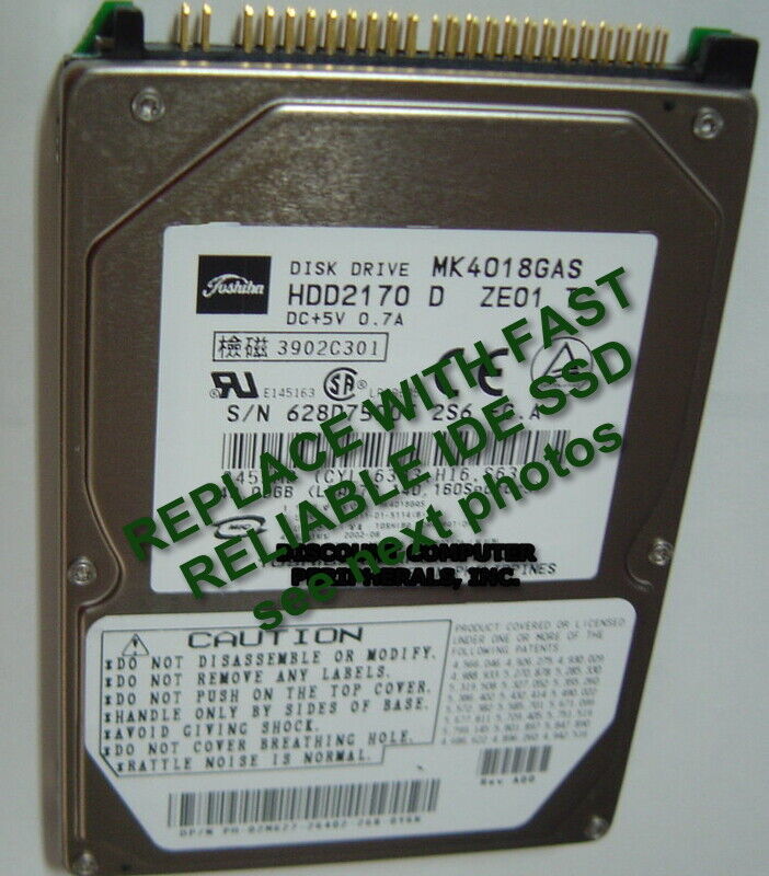 Replace Worn Out MK4018GAS with 40GB Fast Reliable SSD 2.5