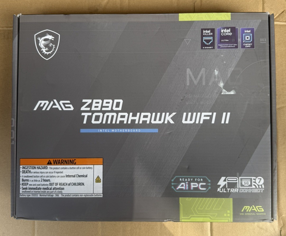 (NEW)MSI MAGZ890 TOMAHAWK WIFI II LGA 1851 Intel Z890 SATA 6Gb/s ATX Motherboard