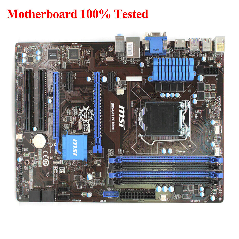 FOR MSI B85-G41 PC Mate Motherboard 1150PIN Supports 4590 4790K 100% Tested