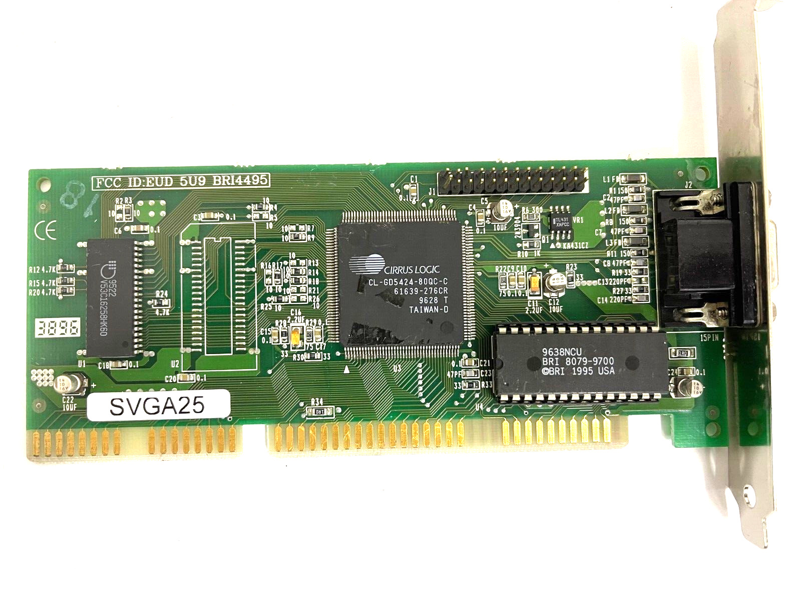 VINTAGE 1993 BOCA RESEARCH CIRRUS LOGIC CL-GD5425-80QC-C ISA VGA CARD MXB119