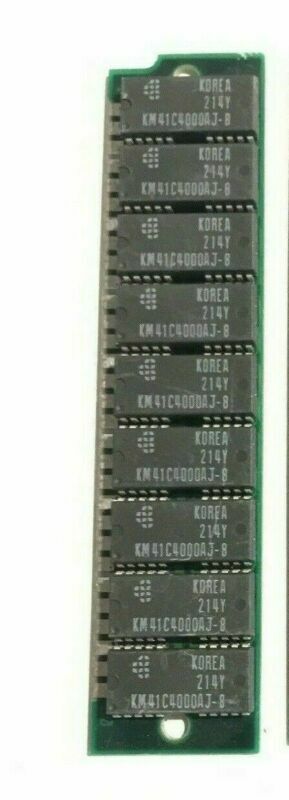 4MB 30-Pin 1pc 4MB Total Memory 9 Chip SIMM IBM PC RAM 286 386 486 AT XT MAC