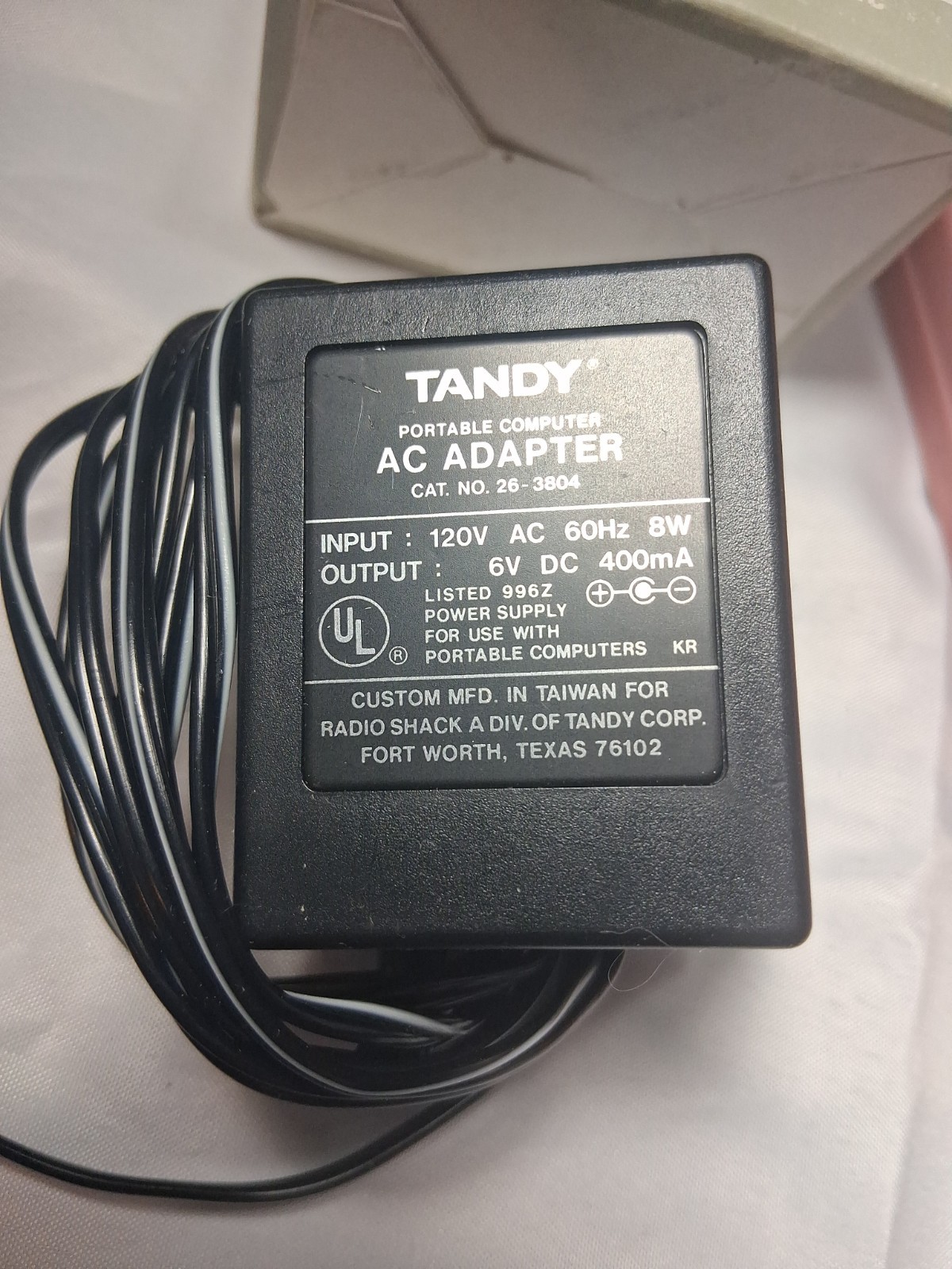 Vintage Tandy Radio Shack TRS-80 Model 100 200 AC Adapter Power Supply 26-3804