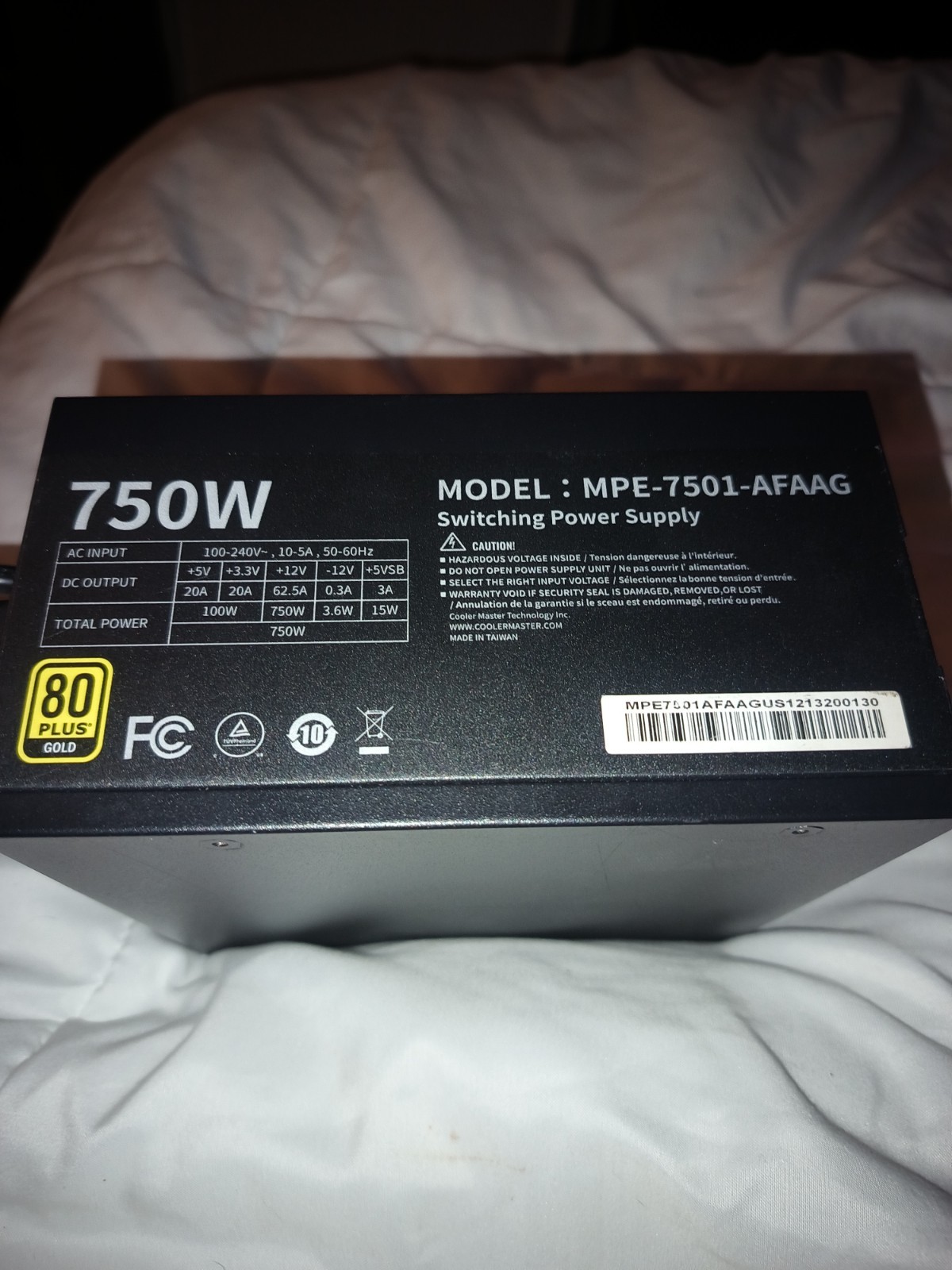 cool master mwe gold 750 v2 , barely used