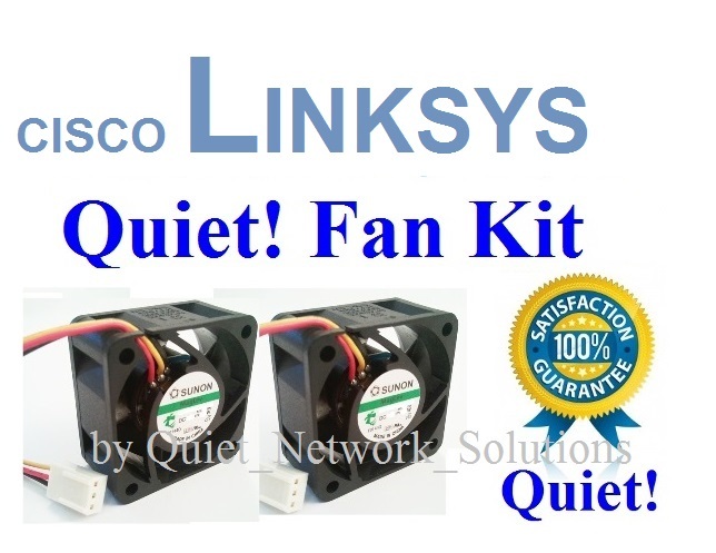 Lot 2x Quiet fans for Cisco Linksys SRW248G4 Low Noise Best for Home Networking