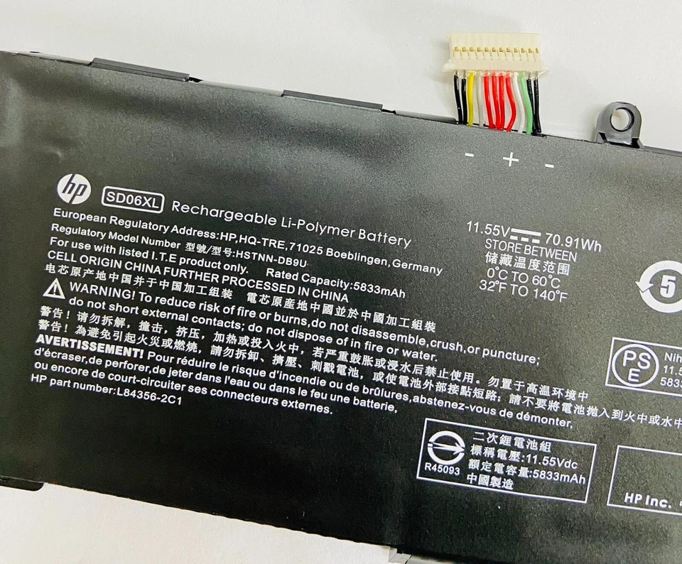 Genuine 11.55V SD06XL Battery For HP Omen 15-EK 15-EN TPN-Q236 TPN-Q238 70.91Wh