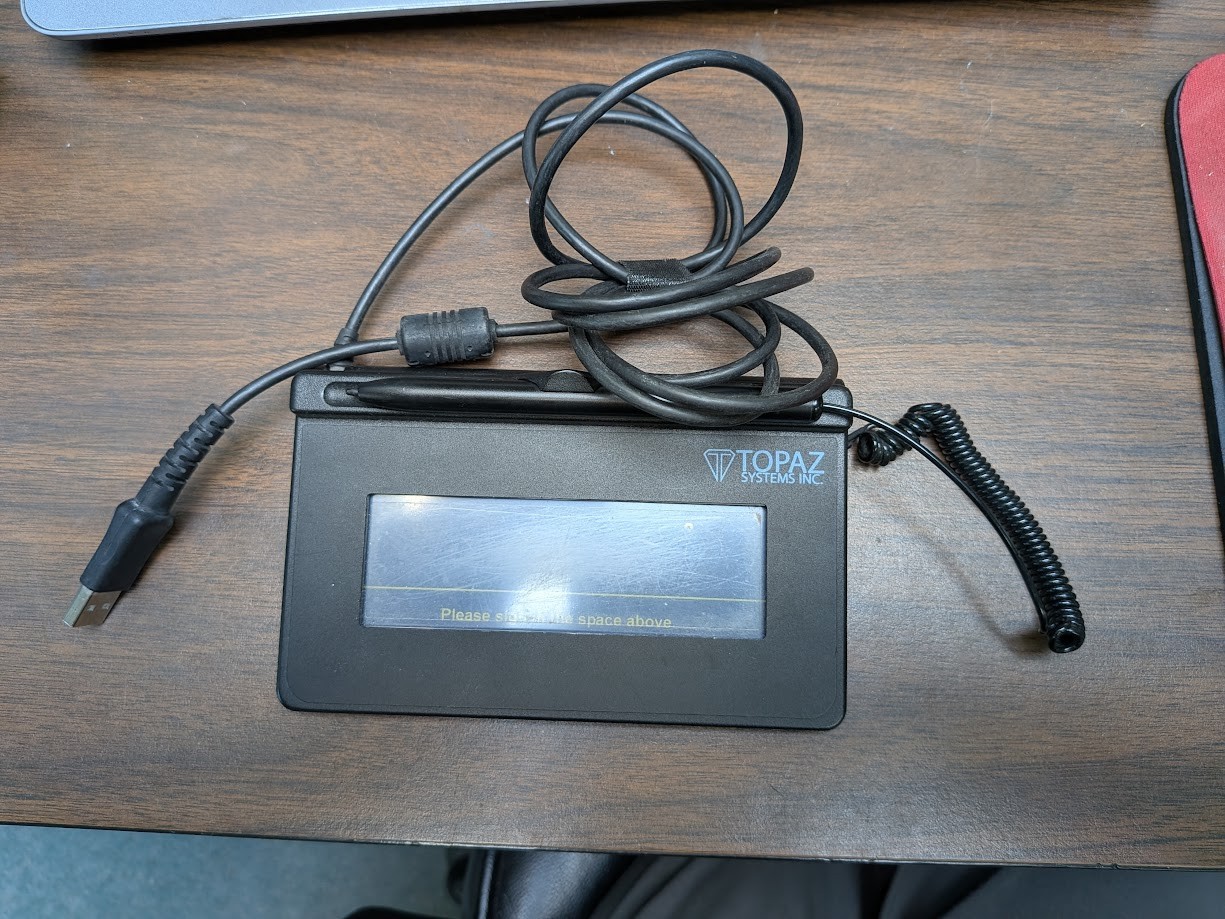 Topaz Systems T-S460-HSB-R Electronic Signature E-Sign USB Capture Pad