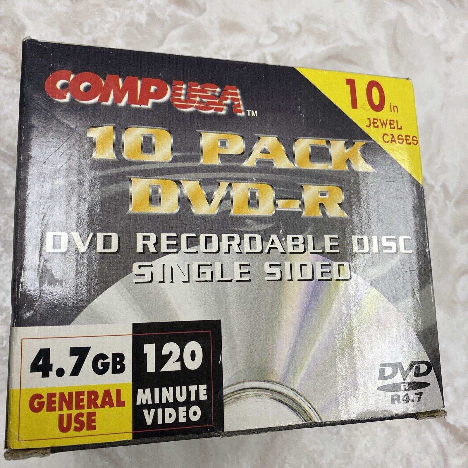 Comp USA DVD R  Recordable Disc 10 Pack , 120 Min , 4.7 Gb , General Use