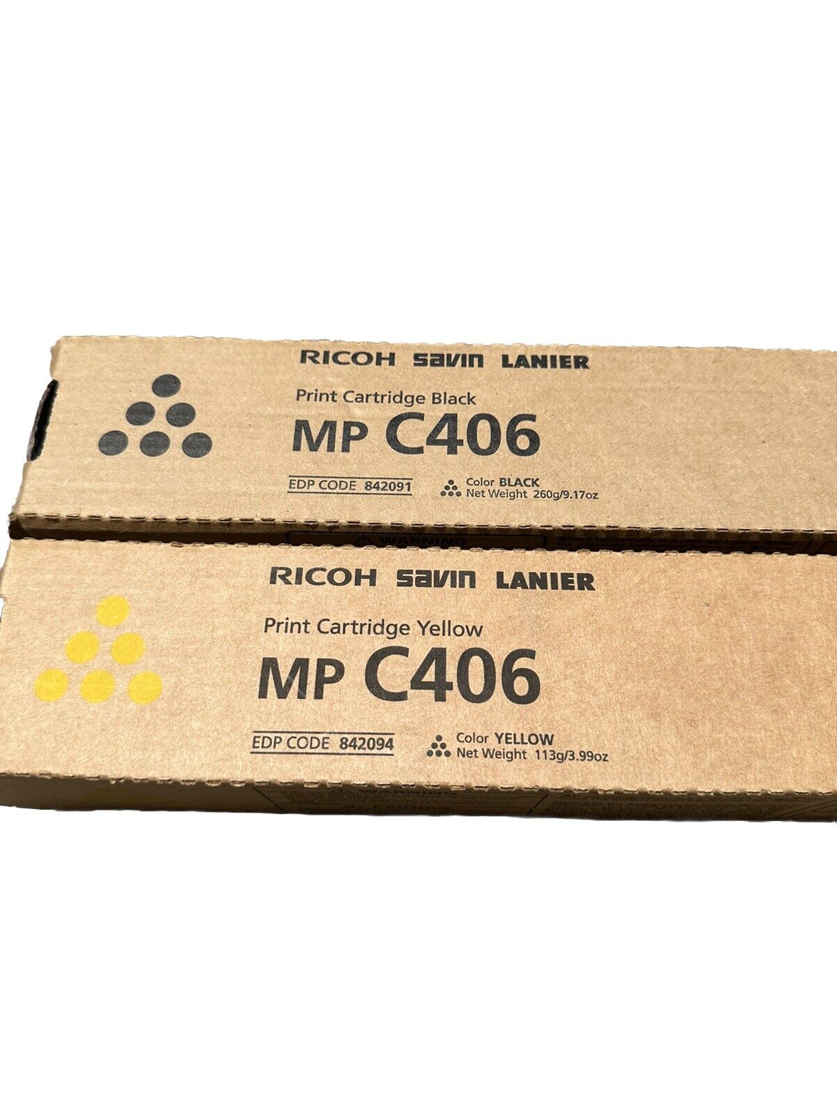 NEW Genuine Ricoh Savin Lanier MP C406-842091 842094 Toner Set