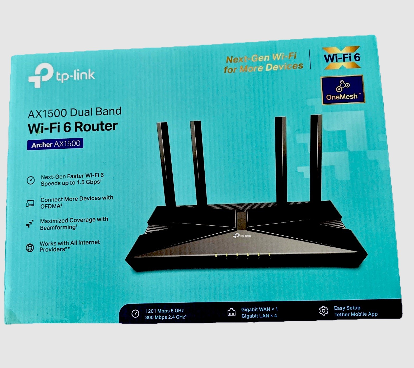 AX1500 Dual Band WiFi 6 Router 1500Mbps Gigabit Network Wireless Internet Router