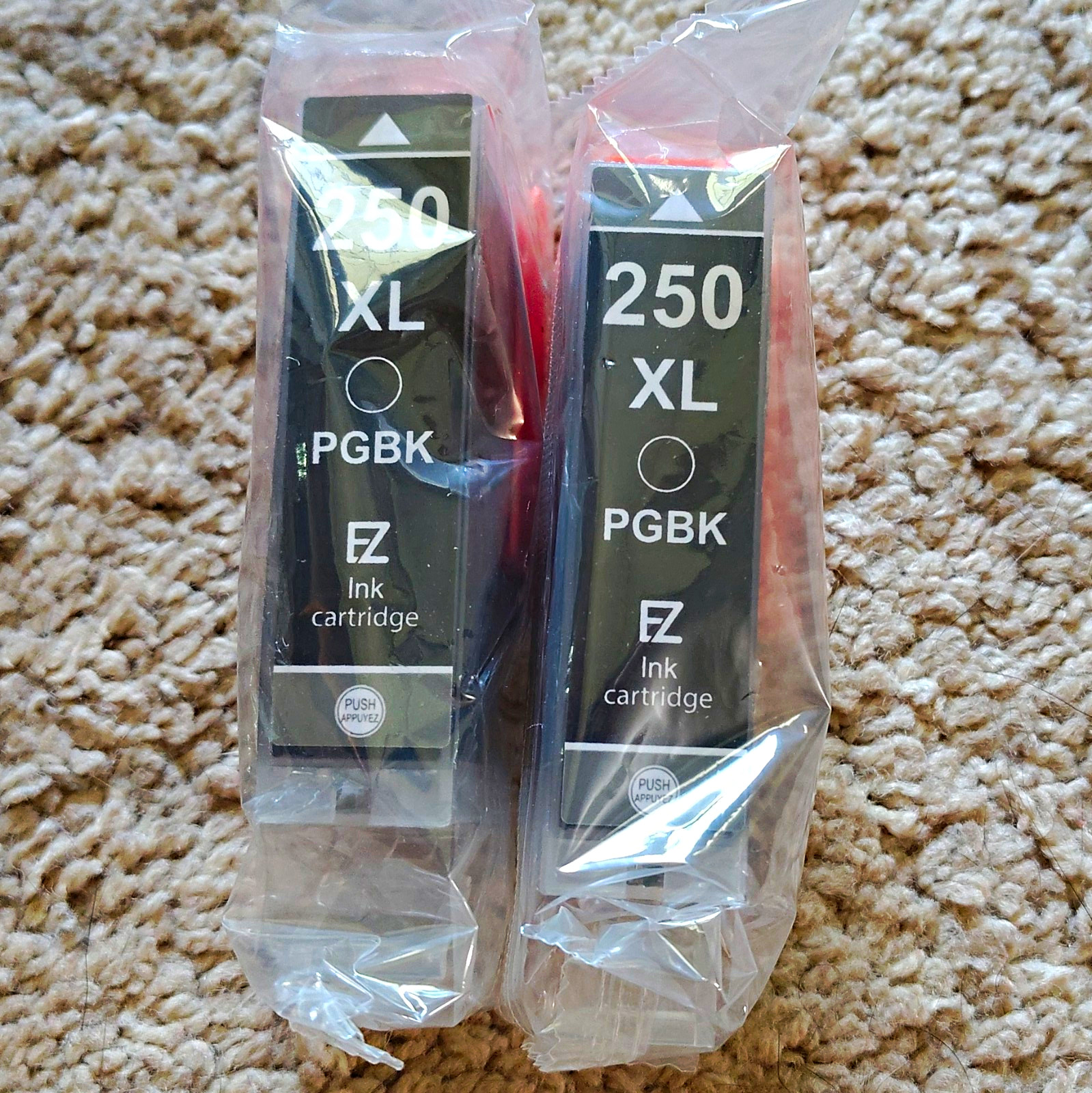 EZink Compatible for Canon PGBK 250XL PG 250 XL Black Inkjet, 2-Pack