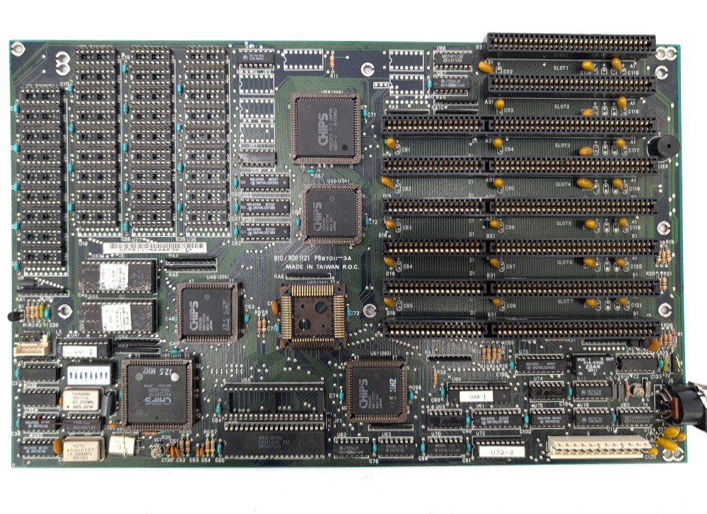 Untested Acer 910/900(12) PB87011-3A Motherboard P82C201-10 Vintage Retro P82A20