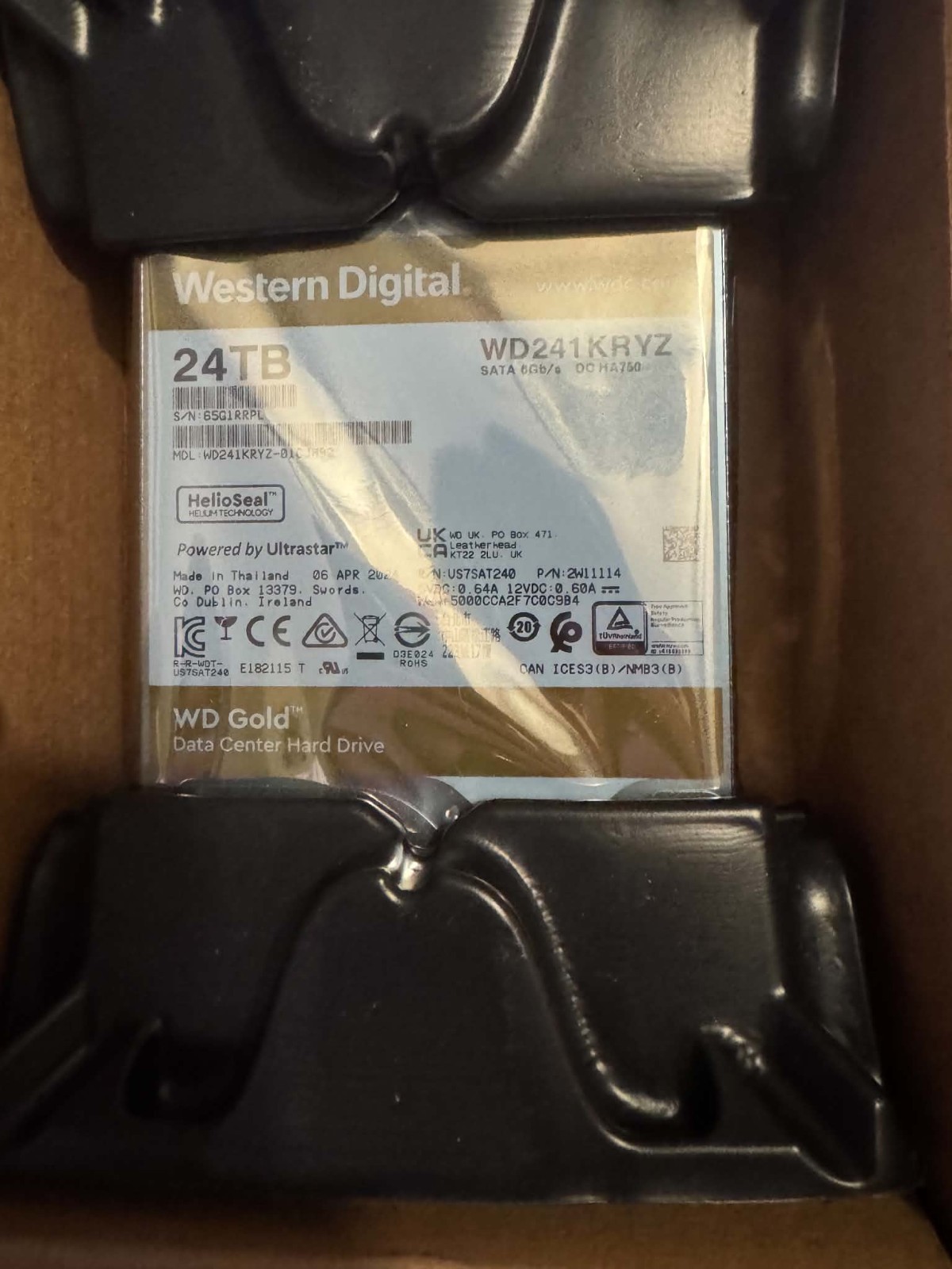 Western Digital 24TB WD Gold Enterprise Class SATA Internal Hard Drive HDD New