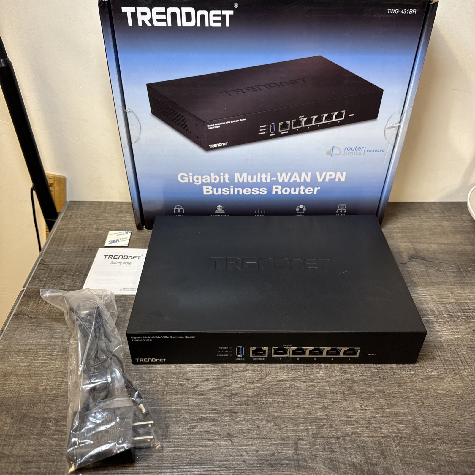 TRENDnet TWG-431BR Gigabit Multi-WAN VPN Business Router Router Limits Enabled