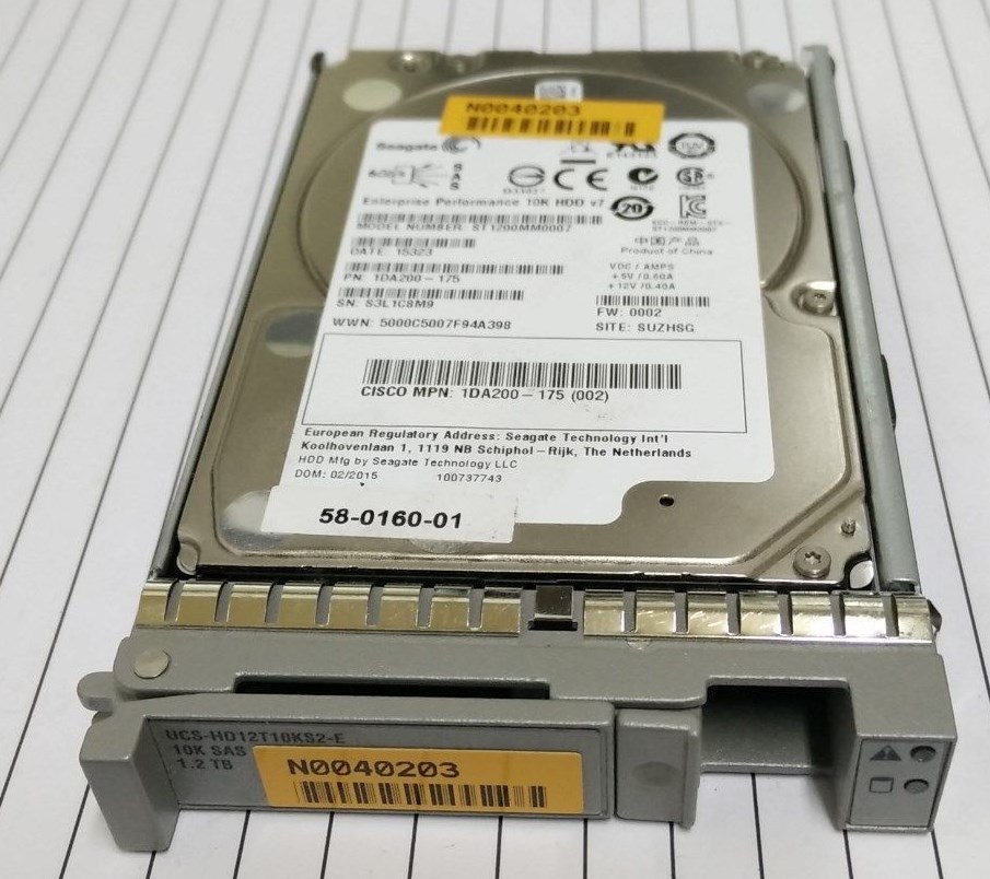 2x Cisco UCS-HD12T10KS2-E / 1DA200-175 1.2TB 10K RPM SAS 2.5" Hard Disk Drives