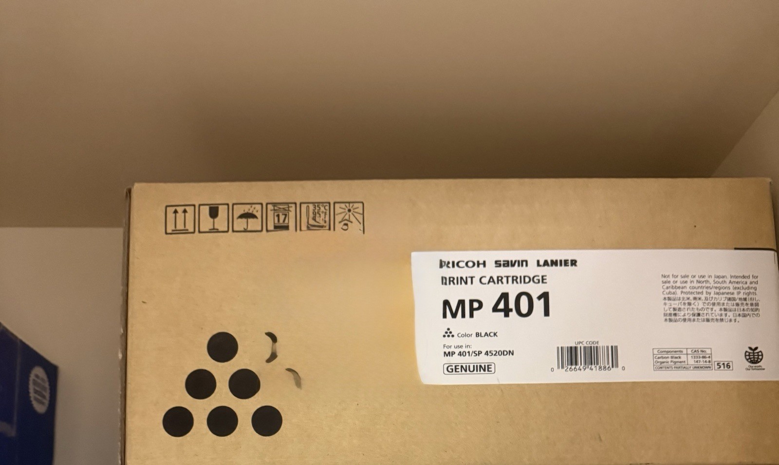 Ricoh Toner MP 401 Genuine Black Cartridge 841886