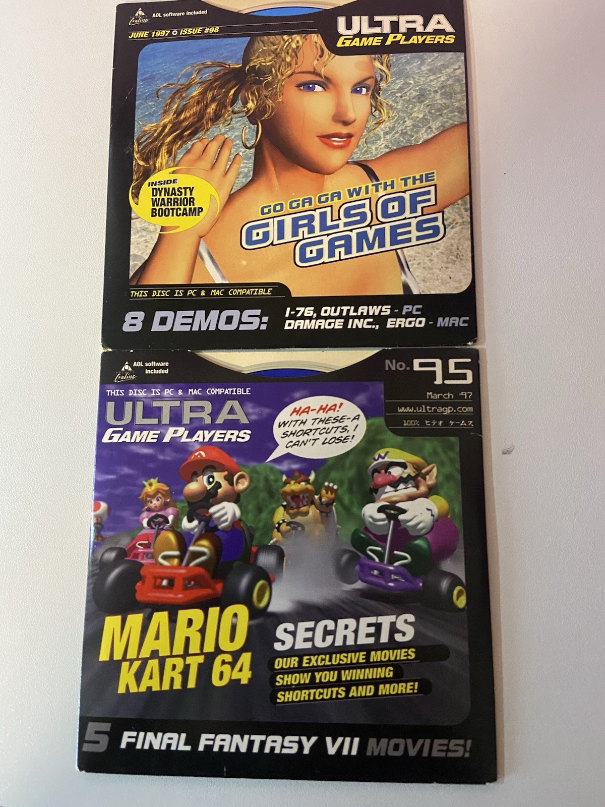 Ultra Game Players Lot of 2 Demo CDs No. 95 & 98 issues Awards, Previews