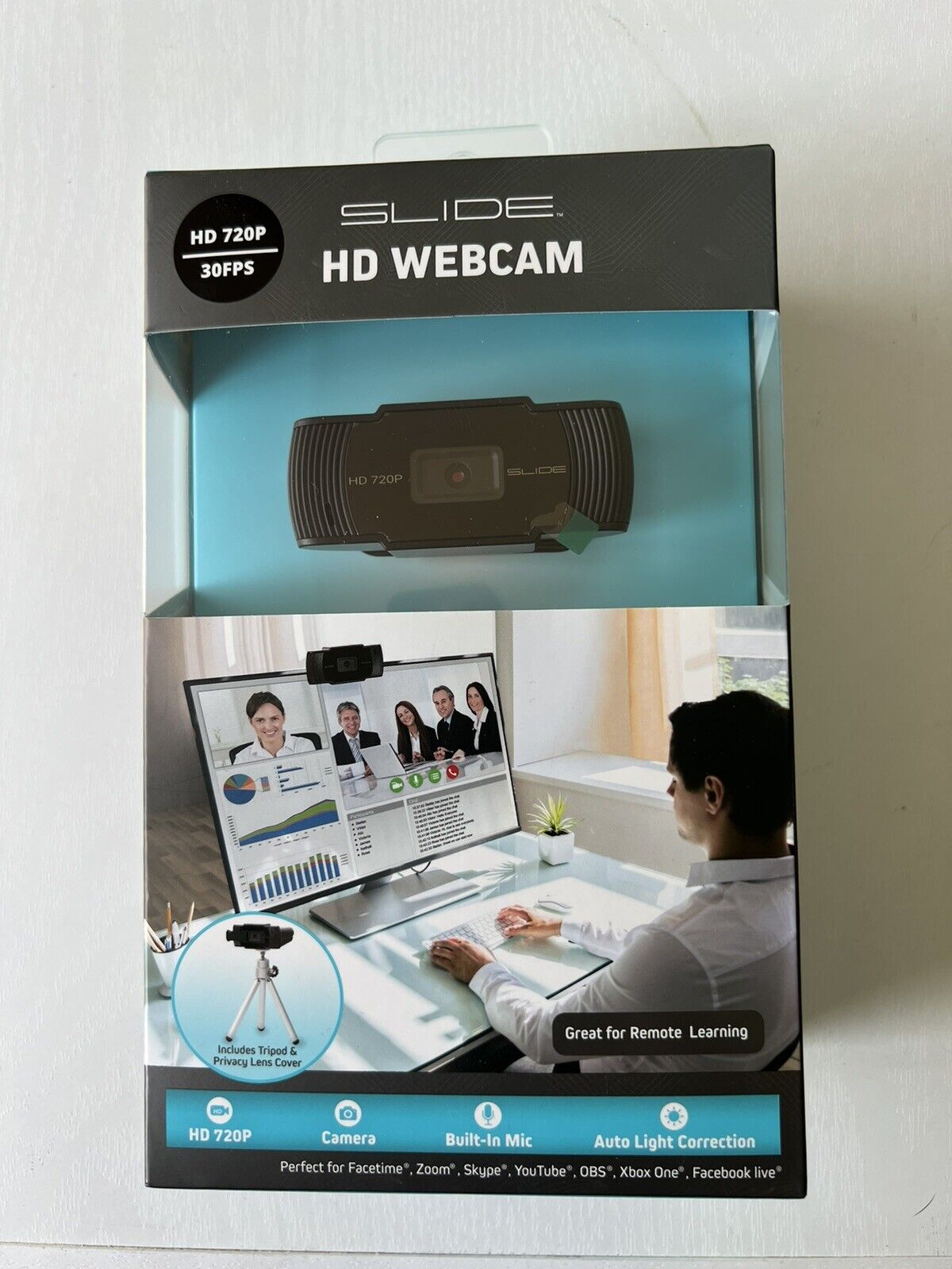 NIB SLIDE HD Webcam HD 720P 30FPS