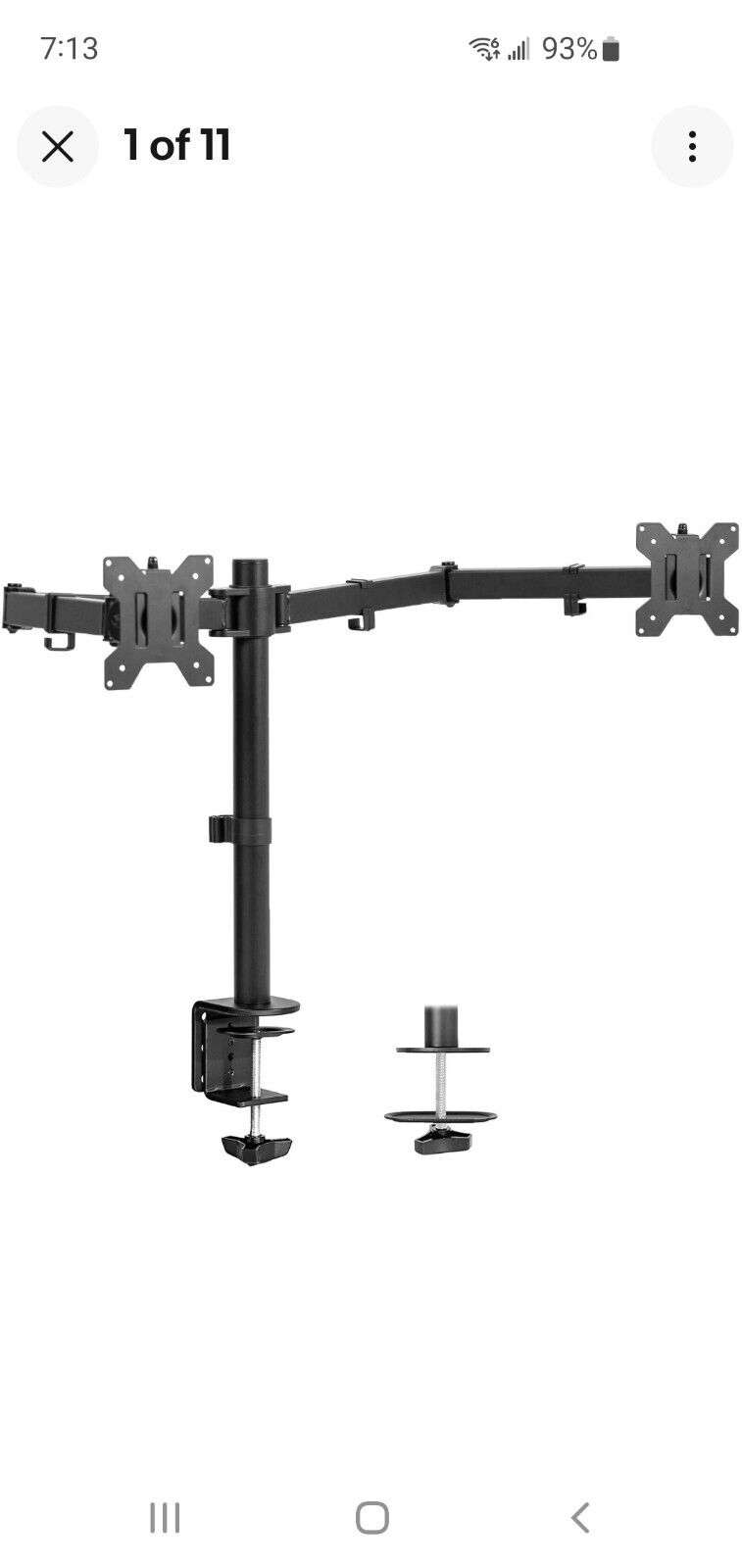 VIVO Dual Ultrawide Monitor Adjustable Desk Mount Fits 2 Screens up to 38