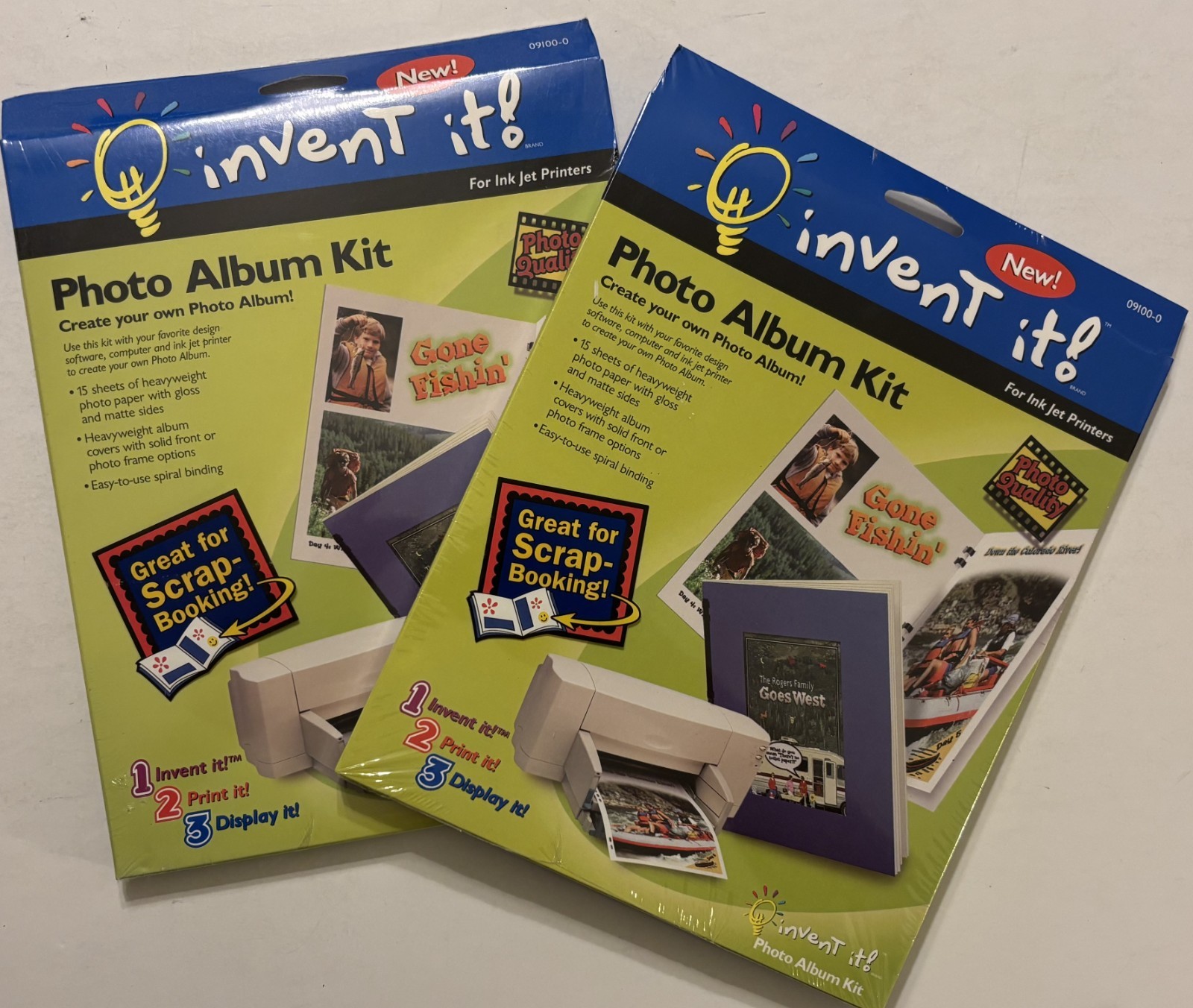 Lot of 2 Invent It Photo Album Kit 09100-0 International Paper 1999 New