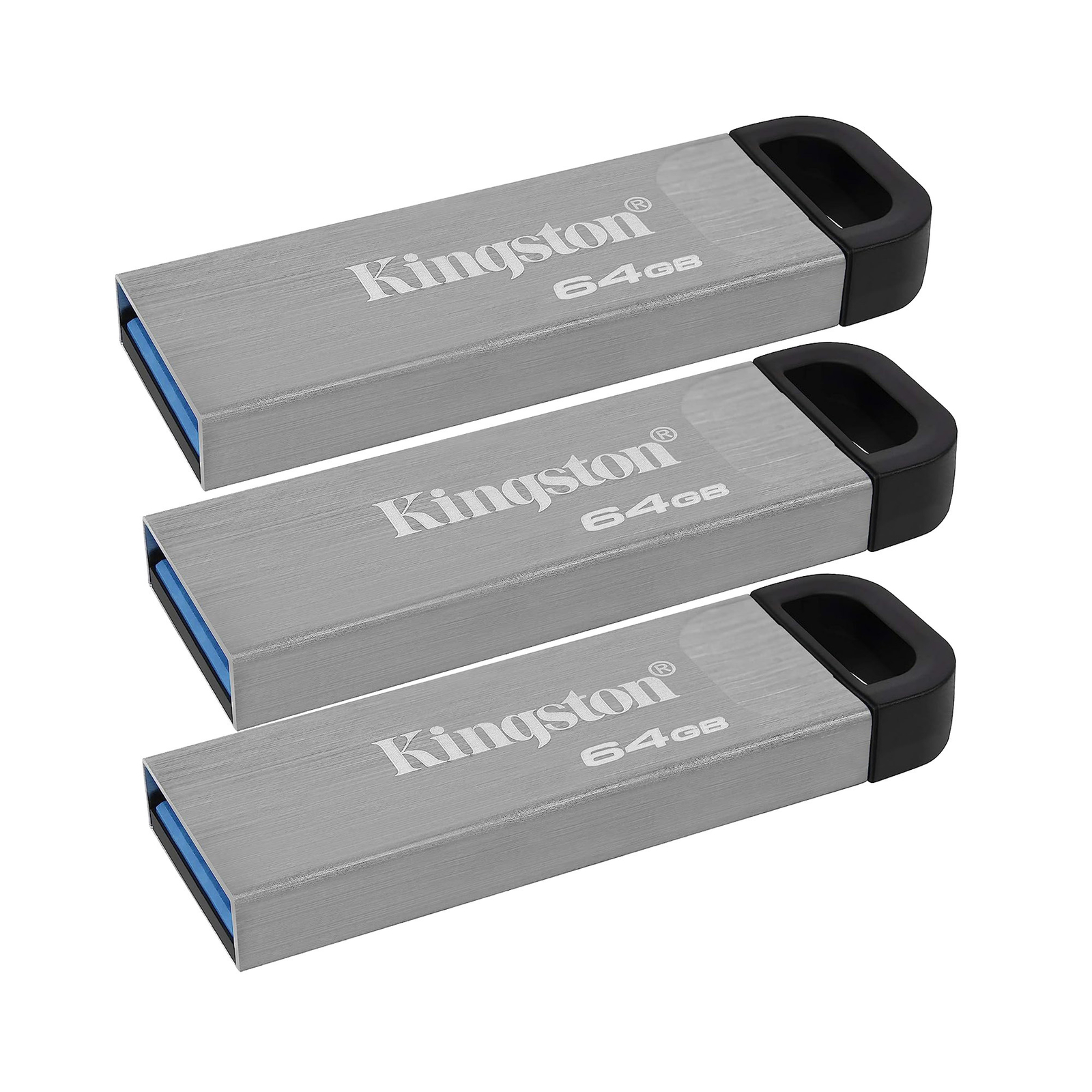 Kingston 64GB DataTraveler Kyson USB 3.2 Gen 1 200MBs Read Flash Drive (3-pack)